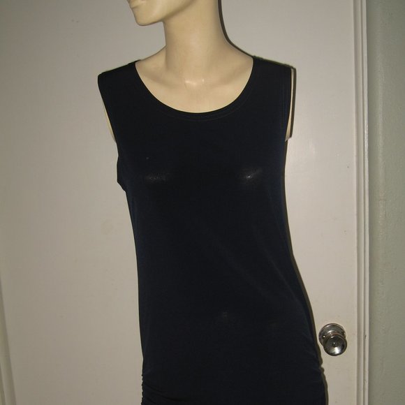 ❤️2 PLANET BY LAUREN G Bodycon Rushed Microfiber/Spandex Dresses Navy Black SZ 1 - Picture 3 of 12